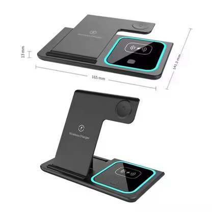3 in 1 Magnetic Wireless Charger Phone Stand Fast Wireless Station Magnetic Mobile Phone Holder
