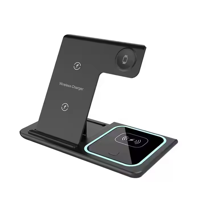 3 in 1 Magnetic Wireless Charger Phone Stand Fast Wireless Station Magnetic Mobile Phone Holder