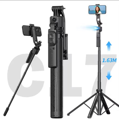 C17 AI Face Tracking Gimbal Stabilizer 360 Degree Foldable Tripod & Selfie Stick with Remote Control for Digital Camera Vlogging