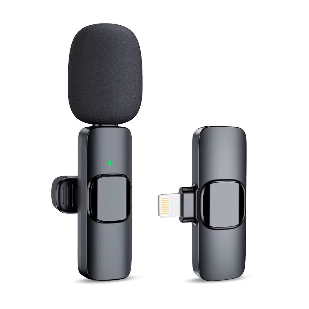 Portable 2.4G Wireless Stereo Lavalier Microphone Live Interview Outdoor Mini Noise Cancelling Lapel Mic
