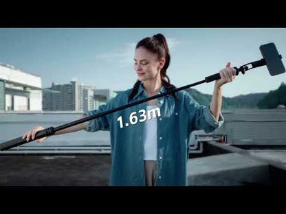 C17 AI Face Tracking Gimbal Stabilizer 360 Degree Foldable Tripod & Selfie Stick with Remote Control for Digital Camera Vlogging